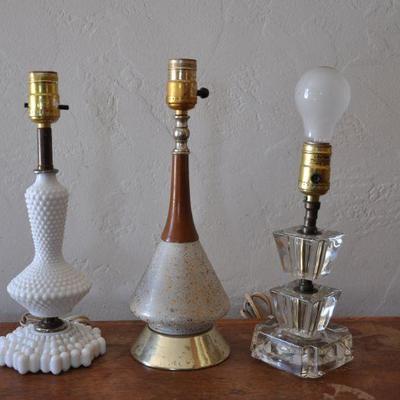 Sale Photo Thumbnail #14: Vintage glass lamps