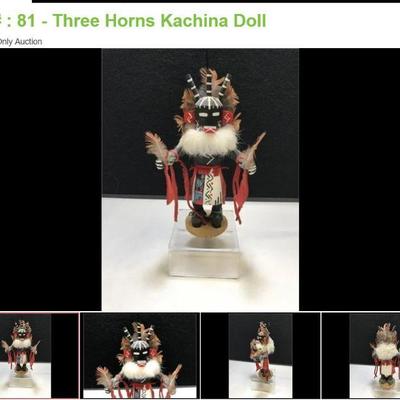 "The Kachina is 6 1/2"" tall and signed by artist.    
Navajo Kachinas
Both the Navajo and Hopi have created thousands of...