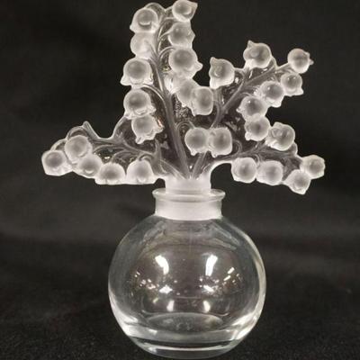 1057	LALIQUE PERFUME BOTTLE *LILY OF THE VALLEY* APPROXIMATELY 5 IN HIGH
