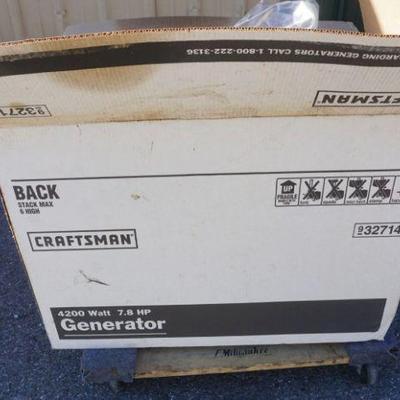 1268	CRAFTSMAN GENERATOR, 4200 WATT, 7-8 HP IN BOX
