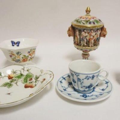 1041	GROUP OF ASSORTED PORCELAIN & CHINA, ROYAL COPEHAGEN, CAPODIMONTE, AYNSLEY, COALPORT
