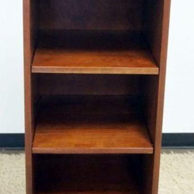 1128	STICKLEY SOLID BLACK CHERRY NARROW SHELF W/ONE DRAWER & 3 ADJUSTABLE SHELVES
