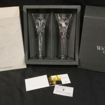 1054	WATERFORD CRYSTAL TOASTING FLUTE PAIR
