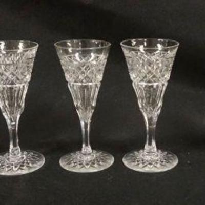 1051	7 WATERFORD CRYSTAL CORDIALS, 5 MATCHING & 2 MATCHING, APPROXIMATELY 5 IN HIGH
