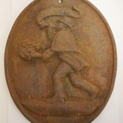 1193	ANTIQUE CAST IRON FIRE MARKER, APPROXIMATELY 9 1/4 IN X 11 1/2 IN

