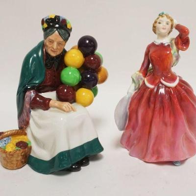 Sale Photo Thumbnail #36: 1036	ROYAL DOULTON FIGURES *BLITHE MORNING* & *THE OLD BALLOON SELLER*
