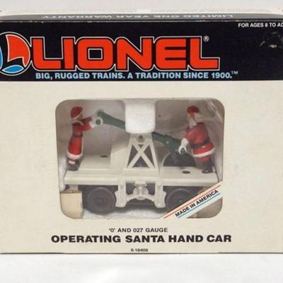 1235	LIONEL O GAUGE OPERATING *SANTA HAND CAR*
