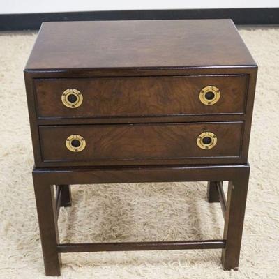 Sale Photo Thumbnail #123: 1123	JOHN WIDDICOMB SILVER CHEST HAVING 2 DRAWERS ON LEGS, APPROXIMATELY 18 IN X 12 IN X 21 IN HIGH
