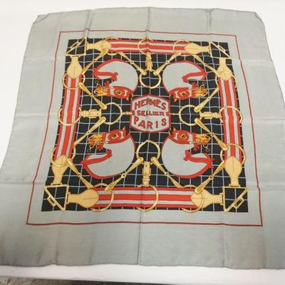 1077	HEMES SILK SCARF PARIS, APPROXIMATELY 30 IN SQUARE
