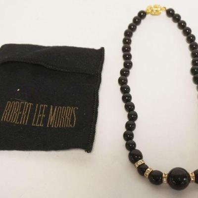 1063	HEIDI DAVS FOR JIM WALTERS BLACK RHINESTONE NECKLACE
