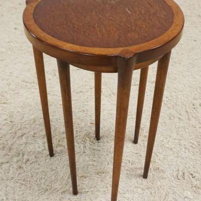1108	SOUTH CONE HUGO NESTING OCCASSIONAL TABLES, LARGEST APROXIMATELY 16 IN X 25 IN HIGH
