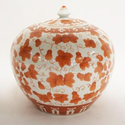 1078	CHINESE PORCELAIN COVERED JAR, APPROXIMATELY 8 IN HIGH
