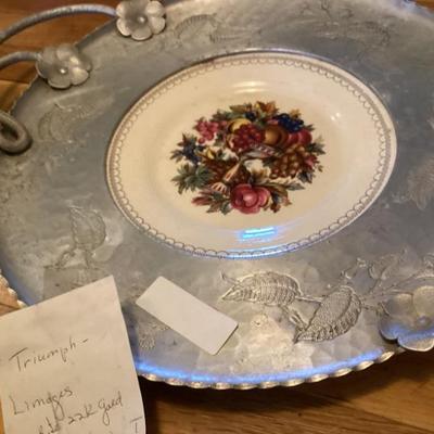 Aluminum/ceramic serving platter