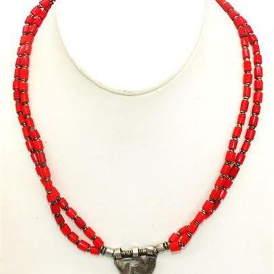Lot 002   
Red Coral Necklace