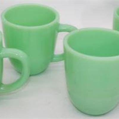 Lot 087   
4 Jadeite Mugs larger size