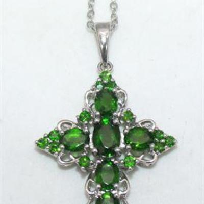 Lot 010  
Sterling silver Cross necklace