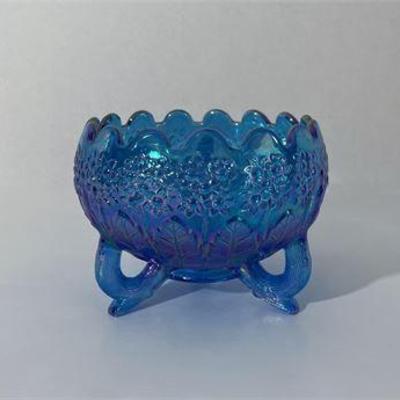 Fenton Blue Carnival Glass Bowl .jpg