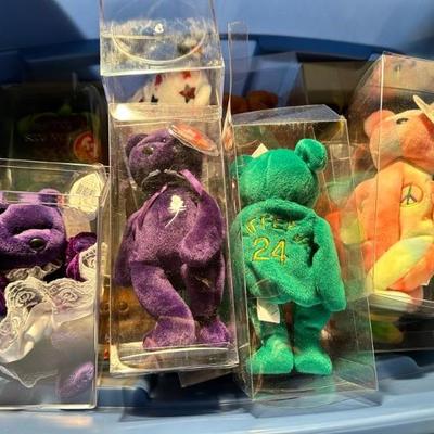 Beanie babies including Princess Diana
