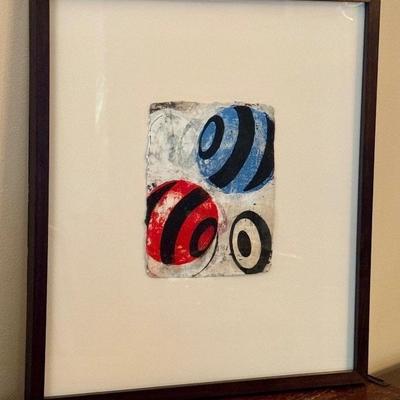 Framed Original Oil on Paper by Harold Hollingsworth

Unique, and colorful artwork entitled, “Stir”

Measures 16.5” x 19.5” with the art...