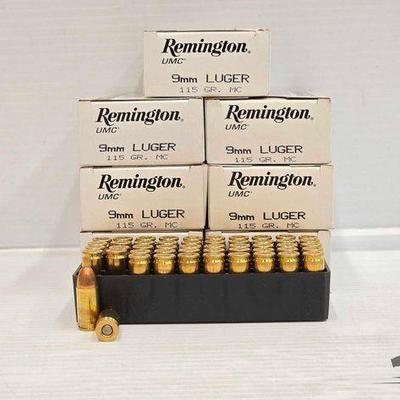 #3012 • NEW!!! (350) Remington 9mm Luger Ammo
