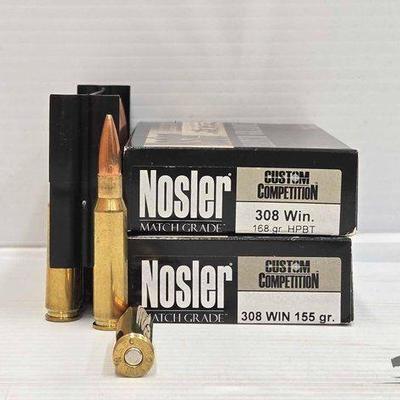 #3066 • NEW!!! (40) Rounds of Nosler 308win Ammo
