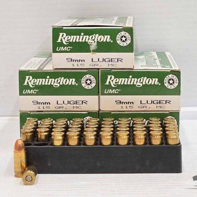#3024 • NEW!!! (250) Rounds of Remington 9mm Luger Ammo
