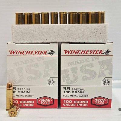 #3042 • NEW!!! (200) Rounds of Winchester 38spl Ammo
