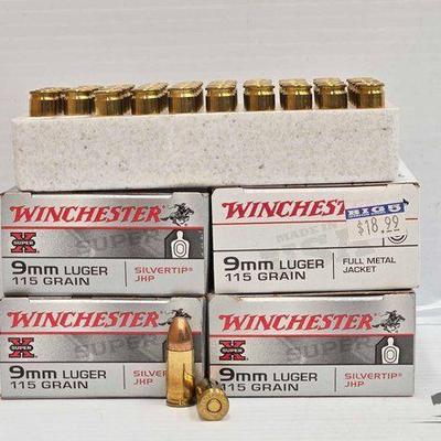 #3020 • NEW!!! (200) Rounds of Winchester 9mm Luger Ammo
