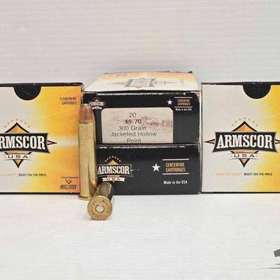 #3132 • NEW!!! (45) Rounds of Armscor 45-70 Ammo
