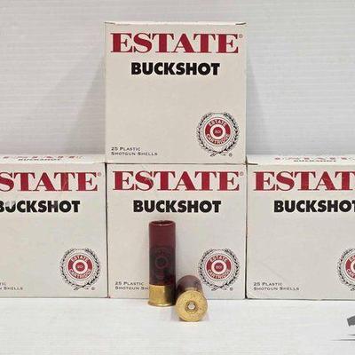 #3258 • NEW!!! (100) Rounds of Estate 12ga Buckshot Shotgun Shells Ammo

