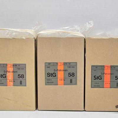#3292 • NEW!!! (720) Rounds of S-Patronen StG 7.62mm
