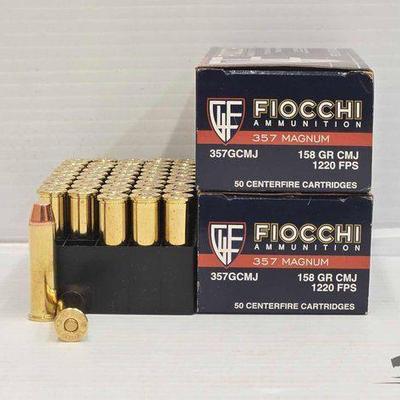#3150 • NEW!!! (100) Rounds of Fiocchi 357 Magnum Ammo
