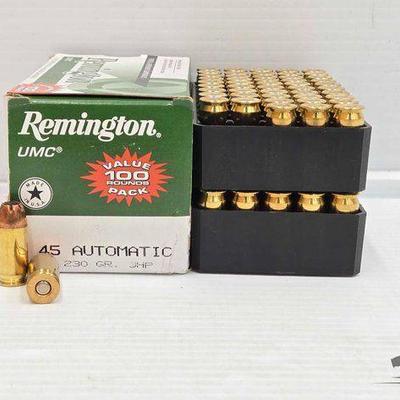 #3226 • NEW!!! (100) Rounds of Remington 45 Automatic Ammo
