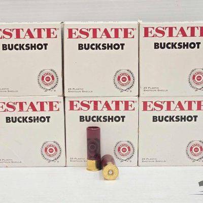 #3256 • NEW!!! (150) Rounds of Estate 12ga Buckshot Shotgun Shells Ammo
