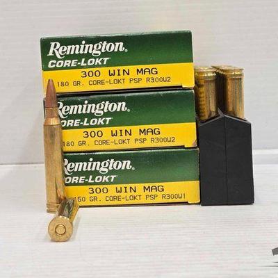#3070 • NEW!!! (60) Rounds of Remington 300win Ammo
