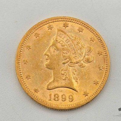 #554 • 1899 $10 Dollar Liberty Gold Coin, 16.80g
