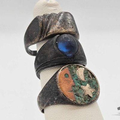 #716 • (3) Sterling Silver Rings, 20.60g
