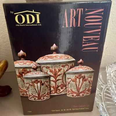 Art nouveau canister set