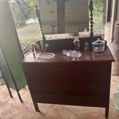 Antique dresser with mirror
