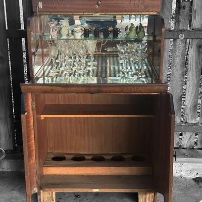 Antique bar cart