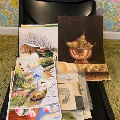 Group of nicely done watercolors