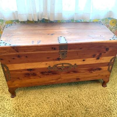 Cedar chest w/ brass trim