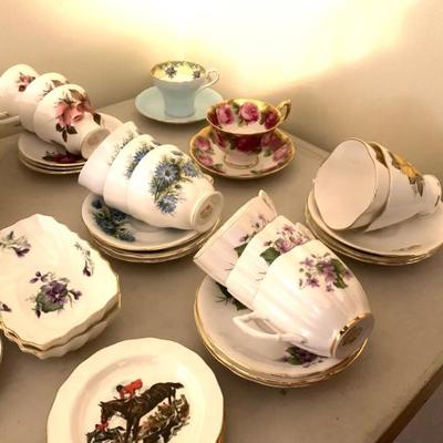 English bone china cup and saucer sets