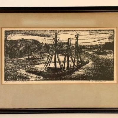 Lithograph by F.W. Shaffer “ Atlantic Coast “
