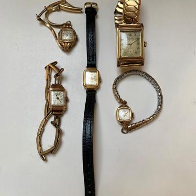 Vtg. watches, upper right corner is 10k