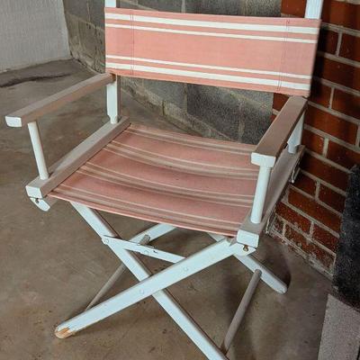 Vintage wooden folding director chair