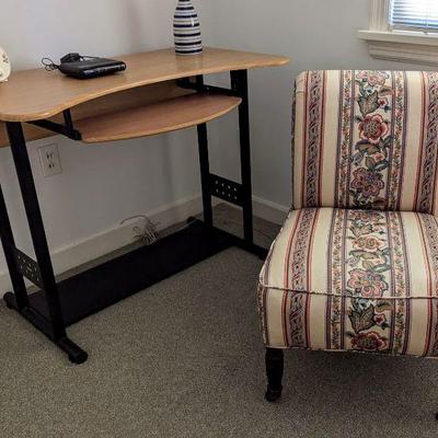 Slipper chair and desk
