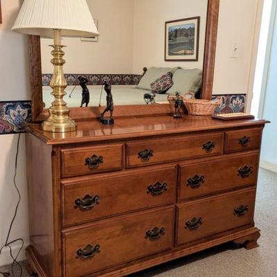 Ethan Allen bedroom dresser and mirror