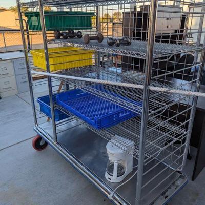 Medical grade HUGE shelving & bin rack $200