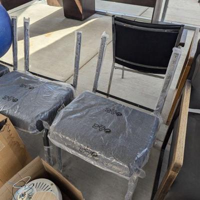 Brand new chairs but missing back rests - add your own $5 each